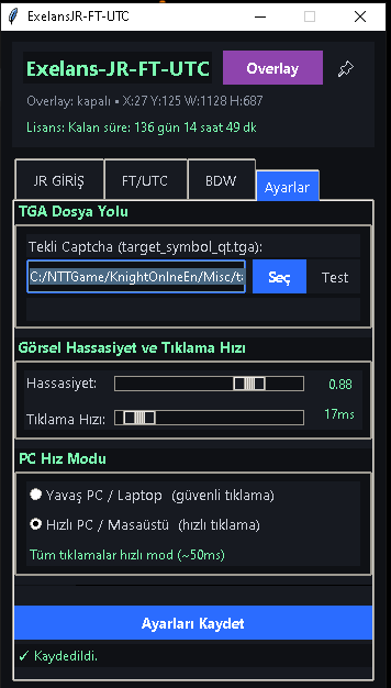 Ayarlar & Profil Yapılandırma